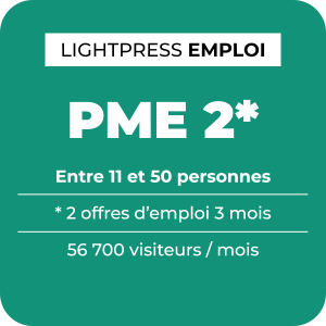 Annonce de deux offres d'emploi pour entreprise en éclairage de moins de 10 personnes