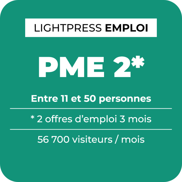 Annonce de deux offres d'emploi pour entreprise en éclairage de moins de 10 personnes