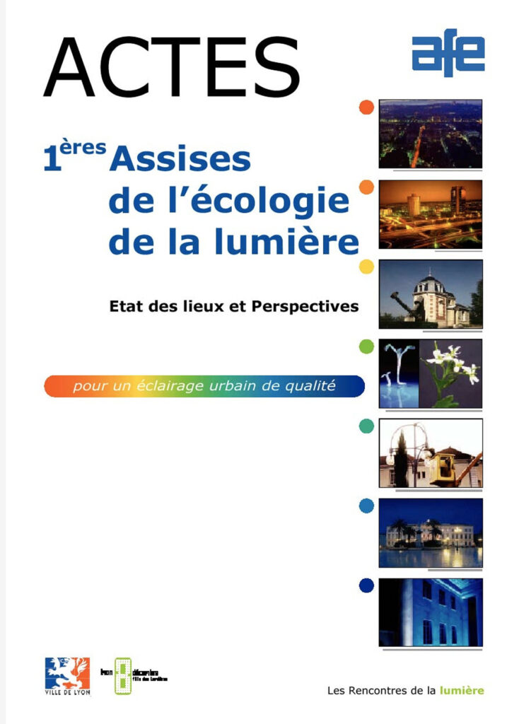 Livre numérique PDF livre électronique interactif eclairage - actes 1eres Assises de l-ecologie lumiere, etat des lieux et perspectives - couverture © AFE Rhone Alpes