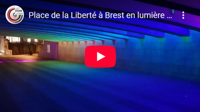 Video corporate projet eclaiage architectural urbain - Place de la Liberté à Brest en lumière par Soizick Bihen © Light ZOOM Lumiere, LZL Services