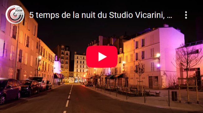 Video corporate projet eclaiage urbain - 5 temps de la nuit du Studio Vicarini, place Bérault à Vincennes © Studio Vicarini, LZL Services