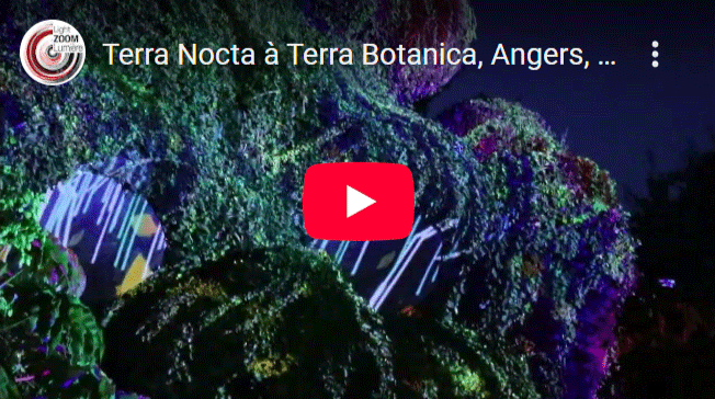 Video corporate reportage événementiel parcours nocturne lumière - Terra Nocta, Terra Botanica, Angers, France © Light ZOOM Lumiere, LZL Services