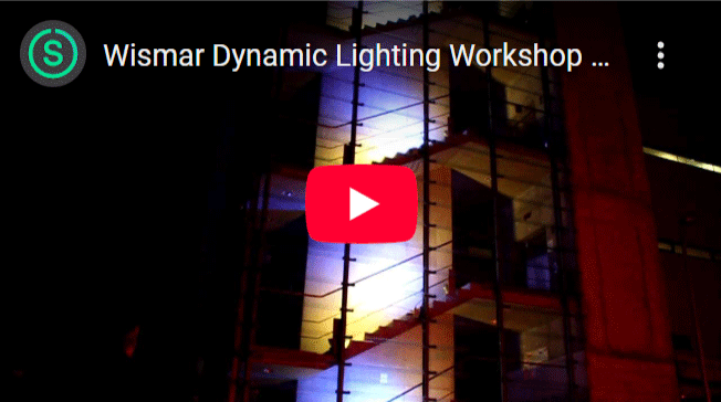 Video corporate reportage événementiel workshop étudiants Dynamic Lighting - Staircase installation fine-tuning - Faculty of Design, Hochschule Wismar, Germany © Signify