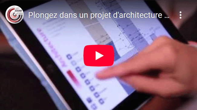 Video publicitaire produit application architecture - Plongez dans un projet d'architecture -App du Projet LILÔ, espace aquatique Cotiere Ain © Light ZOOM Lumiere