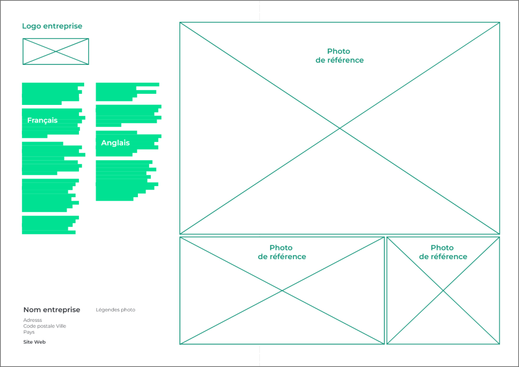 Mise en page explicative insertion publicitaire sur double page dans annuaire digital illustré Talents de lumière