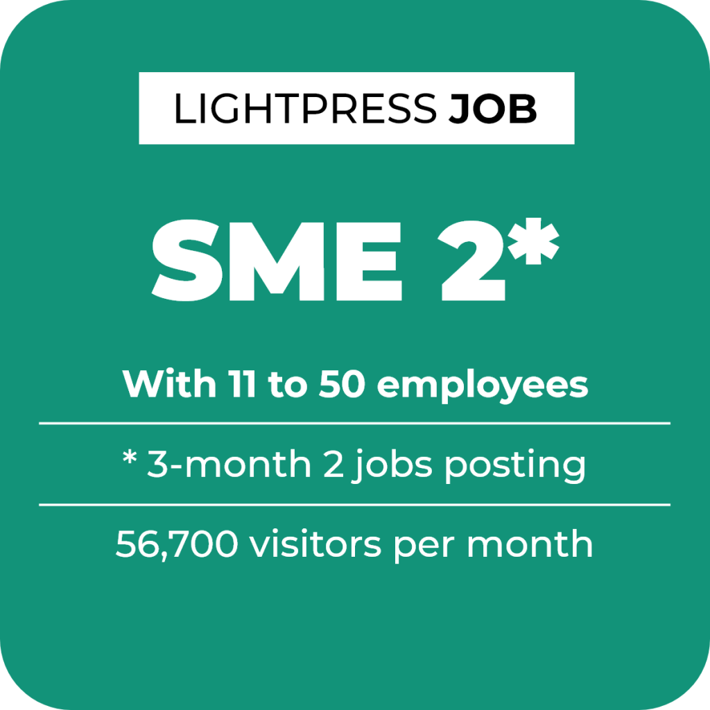 2 Job posting for SME lighting company with 11 to 50 employees on the Light ZOOM Lumière portal