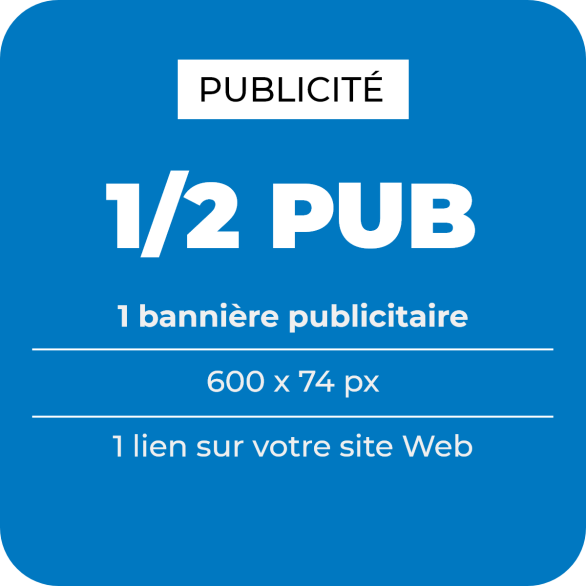 Demi-bannière publicitaire panorama dans un article Web ou une newsletter pour entreprise éclairage sur portail Light ZOOM Lumière