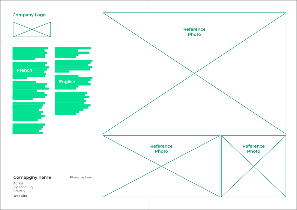 Explanatory double page advertisement in the lighting illustrated digital directory Talents de Lumière
