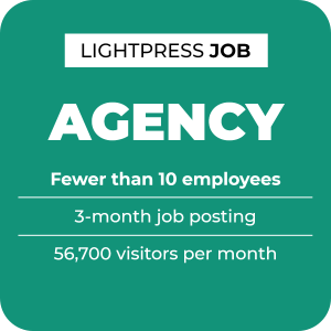 Job posting for a lighting design or company with fewer than 10 employees, published on the Light ZOOM Lumière portal