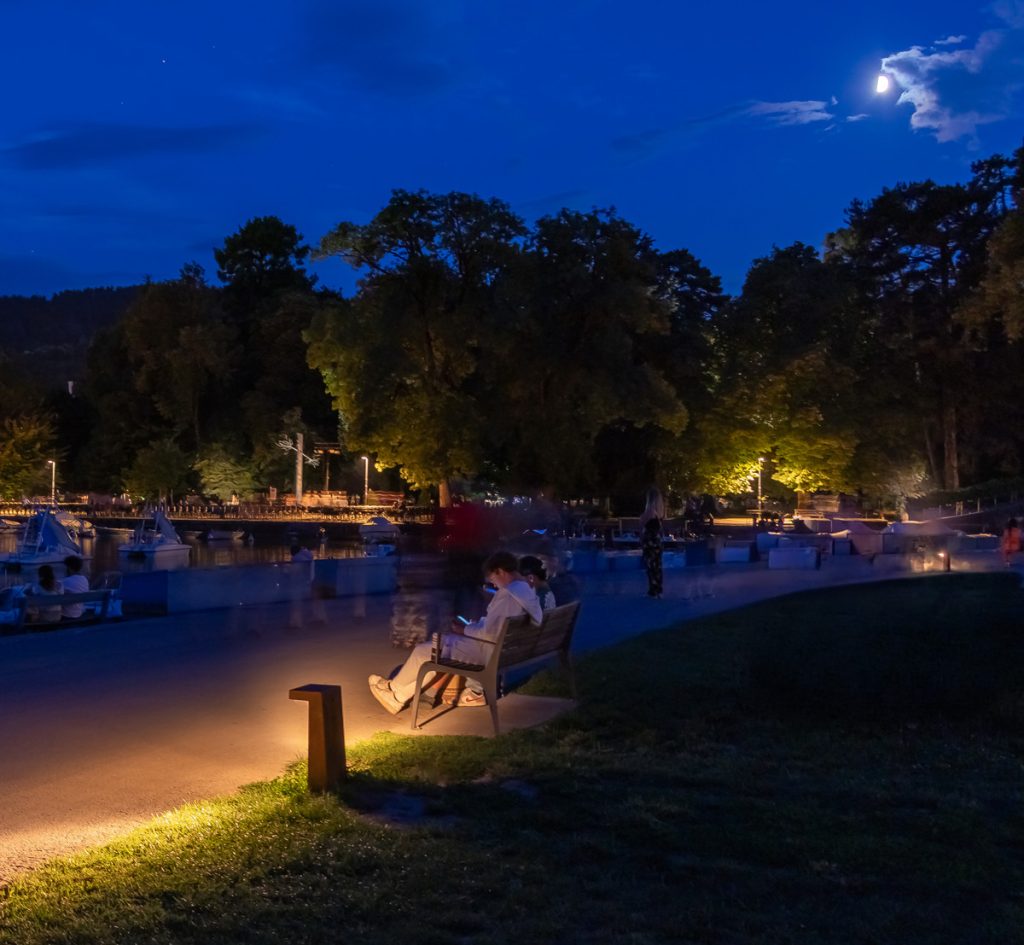 Reportage photo éclairage public - Promenade Le Paquier, Annecy, France