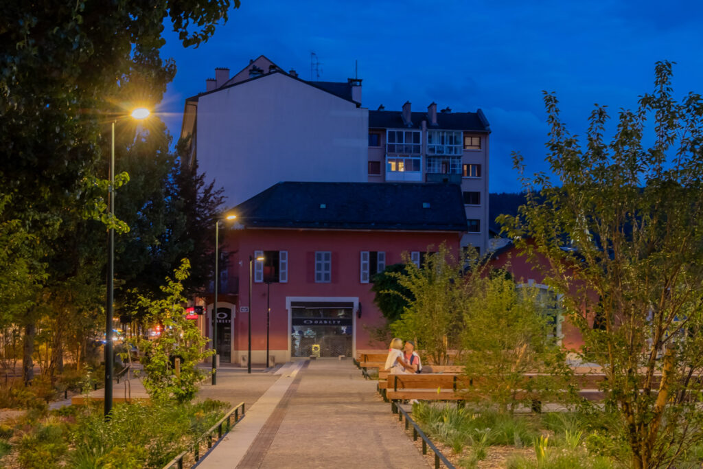Reportage photo éclairage public, place François de Menthon, Annecy
