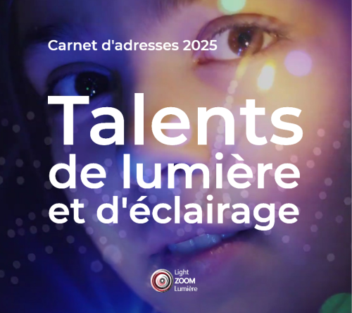 Carnet d'adresses Talents de lumière et d-eclairage 2025 - maquette de couverture © LZL Services, Light ZOOM Lumiere