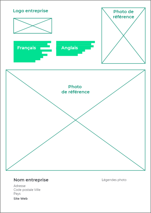 Mise en page explicative insertion publicitaire sur d'un page annuaire digital illustré Talents de lumière